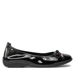 Baleriny Josef Seibel. Czarne baleriny Josef Seibel, bez wzorów, bez obcasa, bez zapięcia. Za 369.99 zł.