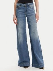 Versace Jeans Couture Jeansy 78HAB561 Niebieski Wide Leg. Niebieskie jeansy Versace Jeans Couture, bez wzorów, z bawełny. Za 809.99 zł.