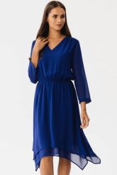 Elegancka zwiewna sukienka szyfonowa wizytowa chaber. Sukienki Stylove, na randkę, xl, bez wzorów, z szyfonu, eleganckie, bez kołnierzyka, bez ramiączek, oversize. Za 379.00 zł.
