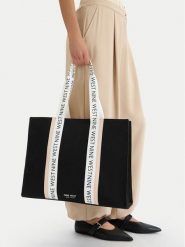 Nine West Torebka CEO-Ravina-LA374-4511 Czarny. Czarne shopper bag Nine West, bez wzorów, z materiału, bez dodatków. Za 279.99 zł.