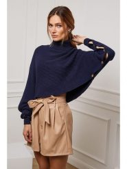 Joséfine Golf "Balencia" w kolorze granatowym rozmiar: S. Niebieskie swetry Joséfine, s, bez wzorów, z kaszmiru, bez ramiączek. Za 143.99 zł.