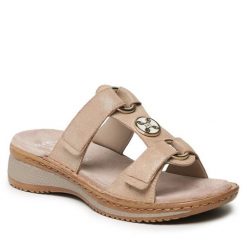 Klapki Ara. Brązowe klapki ara, bez wzorów, bez obcasa, bez zapięcia. Za 329.99 zł.