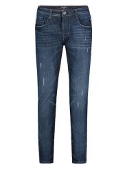 Sublevel Dżinsy - Slim fit - w kolorze granatowym rozmiar: W36. Niebieskie jeansy Sublevel, z aplikacjami, ze skóry, klasyczne. Za 74.63 zł.