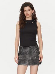HUGO Top Delanive 50534050 Czarny Slim Fit. Czarne topy Hugo, s, bez wzorów, z syntetyku, bez kołnierzyka, bez ramiączek. Za 239.99 zł.