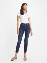 Levi´s Dżinsy - Skinny fit - w kolorze granatowym rozmiar: W24/L28. Niebieskie jeansy l, z aplikacjami, klasyczne, z podwyższonym stanem. Za 220.63 zł.