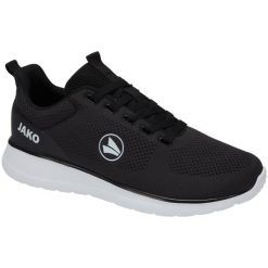 Buty damskie do biegania Jako Team Mesh. Czarne buty do biegania JAKO, bez wzorów, z materiału, bez zapięcia, do biegania. Za 310.10 zł.