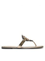 Tory Burch Japonki Miller 162596 Złoty. Żółte japonki Tory Burch, bez wzorów, ze skóry. Za 1,099.00 zł.