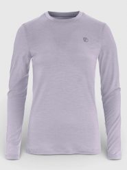 T-shirt Damski Fjallraven Abisko Wool LS W. Fioletowe t-shirty sportowe Fjällräven, m, bez wzorów, z materiału, bez ramiączek. Za 399.00 zł.