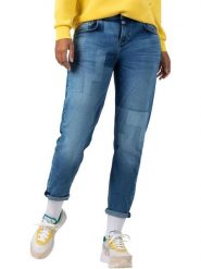 Timezone Dżinsy "Jola" - Regular fit - w kolorze niebieskim rozmiar: M. Niebieskie jeansy Timezone, m, z aplikacjami, ze skóry, klasyczne. Za 60.99 zł.