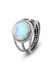 Nomad Pozłacany pierścionek z kamieniem księżycowym rozmiar: 50. Niebieskie pierścionki Nomad, z kamieniem księżycowym, pozłacane. Za 210.32 zł.