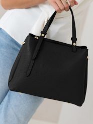 Lia Biassoni Skórzana torebka w kolorze czarnym - 28 x 21 x 15 cm rozmiar: onesize. Czarne torebki klasyczne Lia Biassoni, bez wzorów, z materiału, przez ramię, bez dodatków. Za 304.99 zł.