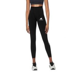 Damskie legginsy do biegania. Czarne legginsy FJORK MERINO, bez wzorów, z elastanu. Za 359.00 zł.