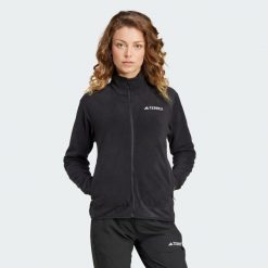 Bluza Terrex Multi Full-Zip Fleece. Czerwone bluzy bez kaptura adidas, s, bez wzorów, z materiału, bez kaptura. W wyprzedaży za 263.20 zł.