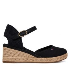 Espadryle Tommy Hilfiger. Czarne espadryle Tommy Hilfiger, bez wzorów, bez obcasa. Za 409.99 zł.