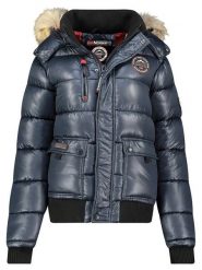 Geographical Norway Kurtka zimowa "Bugs" w kolorze granatowym rozmiar: XXL. Niebieskie kurtki Geographical Norway, na zimę, xxl, bez wzorów, prążkowane, bez kaptura. Za 375.96 zł.