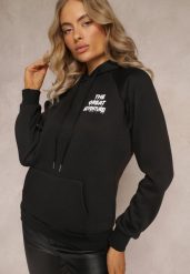 Czarna Wsuwana Bluza z Kapturem Sivame. Czarne bluzy Renee, l, bez wzorów, z polaru, casualowe, bez ramiączek, z kapturem. W wyprzedaży za 71.99 zł.