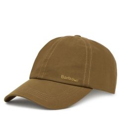 Czapka z daszkiem Barbour. Brązowe czapki z daszkiem Barbour, bez wzorów. Za 129.99 zł.