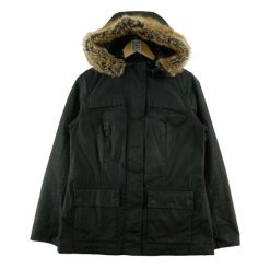 Second life - Parka damska Barbour Ellen Wax ciré Y2K - Stan bardzo dobry. Czarne płaszcze Barbour, l, bez wzorów, z tkaniny, klasyczne, bez kaptura. Za 425.96 zł.