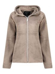 Geographical Norway Kurtka polarowa "Ulotta" w kolorze szarobrązowym rozmiar: M. Brązowe kurtki Geographical Norway, m, bez wzorów, z polaru, bez kaptura. Za 117.45 zł.