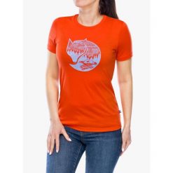 Koszulka merino damska Fjallraven Abisko Wool Fox SS W. Brązowe t-shirty sportowe Fjällräven, bez wzorów, bez ramiączek. Za 282.99 zł.
