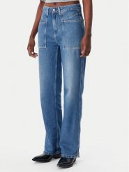 BOSS Jeansy 50529919 Niebieski Straight Fit. Niebieskie jeansy Boss, bez wzorów, z bawełny. Za 439.99 zł.