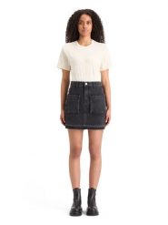 Scotch & Soda Spódnica dżinsowa w kolorze czarnym rozmiar: M. Czarne spódnice Scotch & Soda, m, z aplikacjami, z bawełny, mini. Za 185.32 zł.