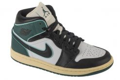 Buty sportowe Sneakersy damskie, Air 1 Mid SE. Białe buty treningowe Jordan, bez wzorów, z materiału, bez zapięcia, trekkingowe. Za 449.99 zł.
