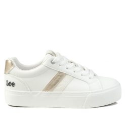 Buty damskie trampki sportowe Lee LAYLA WOMEN LOW. Białe trampki sportowe Lee, bez wzorów, z materiału, bez zapięcia, trekkingowe. Za 179.00 zł.