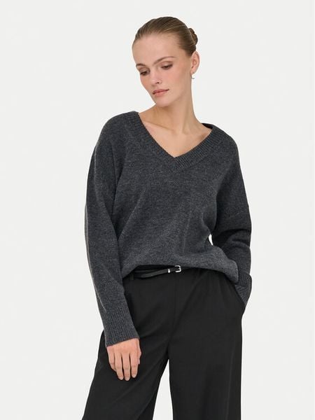 ONLY Sweter Mari 15360940 Szary Loose Fit. Szare swetry ONLY, xs, bez wzorów, z syntetyku, bez ramiączek. Za 159.99 zł.
