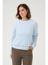 Kaffe Sweter "Elena" w kolorze błękitnym rozmiar: S. Niebieskie swetry Kaffe, s, bez wzorów, bez ramiączek. Za 61.75 zł.