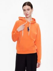 Polo Ralph Lauren Bluza 211892658003 Pomarańczowy Regular Fit. Brązowe bluzy Polo Ralph Lauren, xs, bez wzorów, z bawełny, bez kaptura. Za 499.99 zł.