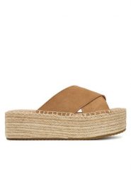DeeZee Espadryle 42422 Brązowy. Brązowe espadryle DeeZee, bez wzorów, z materiału, bez obcasa. Za 159.99 zł.
