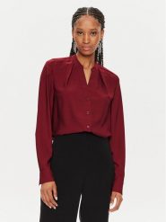 Calvin Klein Koszula K20K207167 Bordowy Regular Fit. Czerwone koszule Calvin Klein, bez wzorów, z syntetyku, biznesowe, bez kołnierzyka, bez ramiączek. Za 259.99 zł.