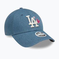 Czapka z daszkiem damska New Era Denim Icon 9Forty Los Angeles Dodgers. Niebieskie czapki z daszkiem New Era, bez wzorów, z denimu. Za 129.99 zł.