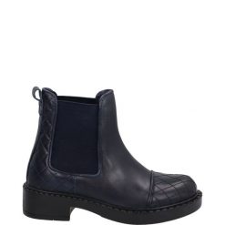 SZTYBLETY DAMSKIE 6764 LEATH BLU. Botki Venezia, bez wzorów, ze skóry, bez obcasa, bez zapięcia. Za 199.00 zł.