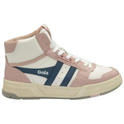 Buty damskie Gola Challenge High. Białe buty treningowe Gola, bez wzorów, ze skóry, bez zapięcia. Za 596.00 zł.