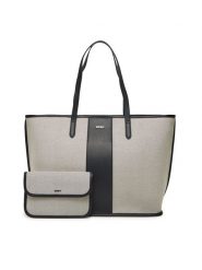 DKNY Torebka R44AGI09 Szary. Szare shopper bag DKNY, bez wzorów, z materiału, bez dodatków. Za 549.99 zł.