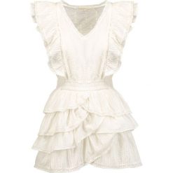 Sukienka LOVESHACKFANCY CORELLI. Białe sukienki LoveShackFancy, m, bez wzorów, z bawełny, vintage, bez kołnierzyka, bez ramiączek, mini. Za 2,240.00 zł.