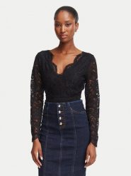 Morgan Body 262-TEANA Czarny Slim Fit. Czarne body i gorsety Morgan, bez wzorów, bez ramiączek. Za 239.99 zł.