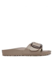 Birkenstock Klapki Madrid Big Buckle Eva 1030479 Beżowy. Brązowe klapki Birkenstock, bez wzorów, z syntetyku, bez obcasa, bez zapięcia. Za 249.99 zł.