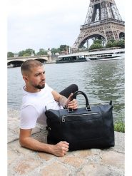 Maison héritage PARIS Skórzany shopper bag "Diego" w kolorze czarnym - 48 x 29 x 14,5 cm rozmiar: onesize. Czarne shopper bag maison héritage PARIS, bez wzorów, z materiału, przez ramię, bez dodatków. Za 434.99 zł.