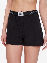 Calvin Klein Underwear Szorty piżamowe 000QS6947E Czarny Regular Fit. Czarne piżamy Calvin Klein Underwear, xl, bez wzorów, z bawełny, bez kołnierzyka, bez ramiączek. Za 109.99 zł.