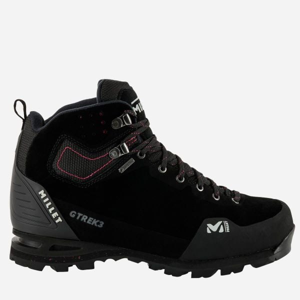 Buty trekkingowe damskie MILLET W G Trek 3 Goretex czarny. Czarne buty trekkingowe Millet, bez wzorów, z gore-texu, bez zapięcia, trekkingowe, gore-tex. Za 778.69 zł.