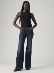 Levi's Dżinsy - Flared fit - w kolorze granatowym rozmiar: W27/L34. Niebieskie jeansy Levi's, l, z aplikacjami, klasyczne. Za 175.31 zł.
