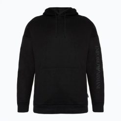 Bluza EA7 Emporio Armani Train Logo Series Embroidery Coft. Czarne bluzy EA7 Emporio Armani, m, bez wzorów, z bawełny, eleganckie, bez ramiączek, bez kaptura. Za 589.99 zł.