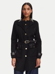 Marciano Guess Płaszcz wełniany G6YL05 W3135 Czarny Regular Fit. Czarne płaszcze Marciano Guess, z aplikacjami, z wełny, bez kaptura. Za 1,569.00 zł.