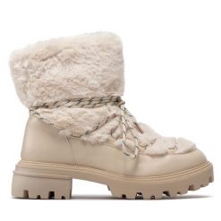 Śniegowce DeeZee. Brązowe śniegowce DeeZee, bez wzorów, bez zapięcia. Za 249.99 zł.