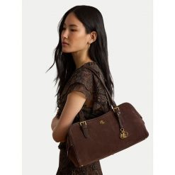 Torebka LAUREN RALPH LAUREN. Brązowe torebki klasyczne Lauren Ralph Lauren, bez wzorów, klasyczne, bez dodatków. Za 1,799.00 zł.