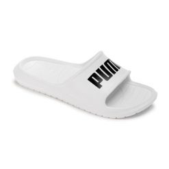 Klapki Puma Divecat V2 Lite Slide Flip Flops Unisex. Białe klapki Puma, bez wzorów, z materiału, klasyczne, bez obcasa, bez zapięcia. Za 69.00 zł.