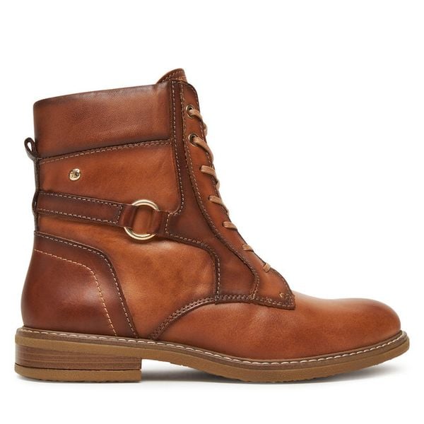 Trzewiki Pikolinos. Brązowe botki Pikolinos, bez wzorów, bez obcasa, na płaskiej podeszwie, bez zapięcia. Za 579.99 zł.